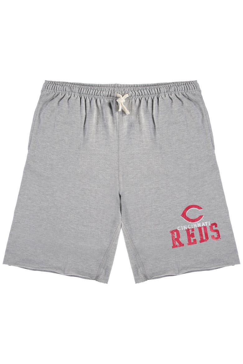 Men's Heathered Gray Cincinnati Reds Big & Tall French Terry Shorts, Main, color, Heather Gray