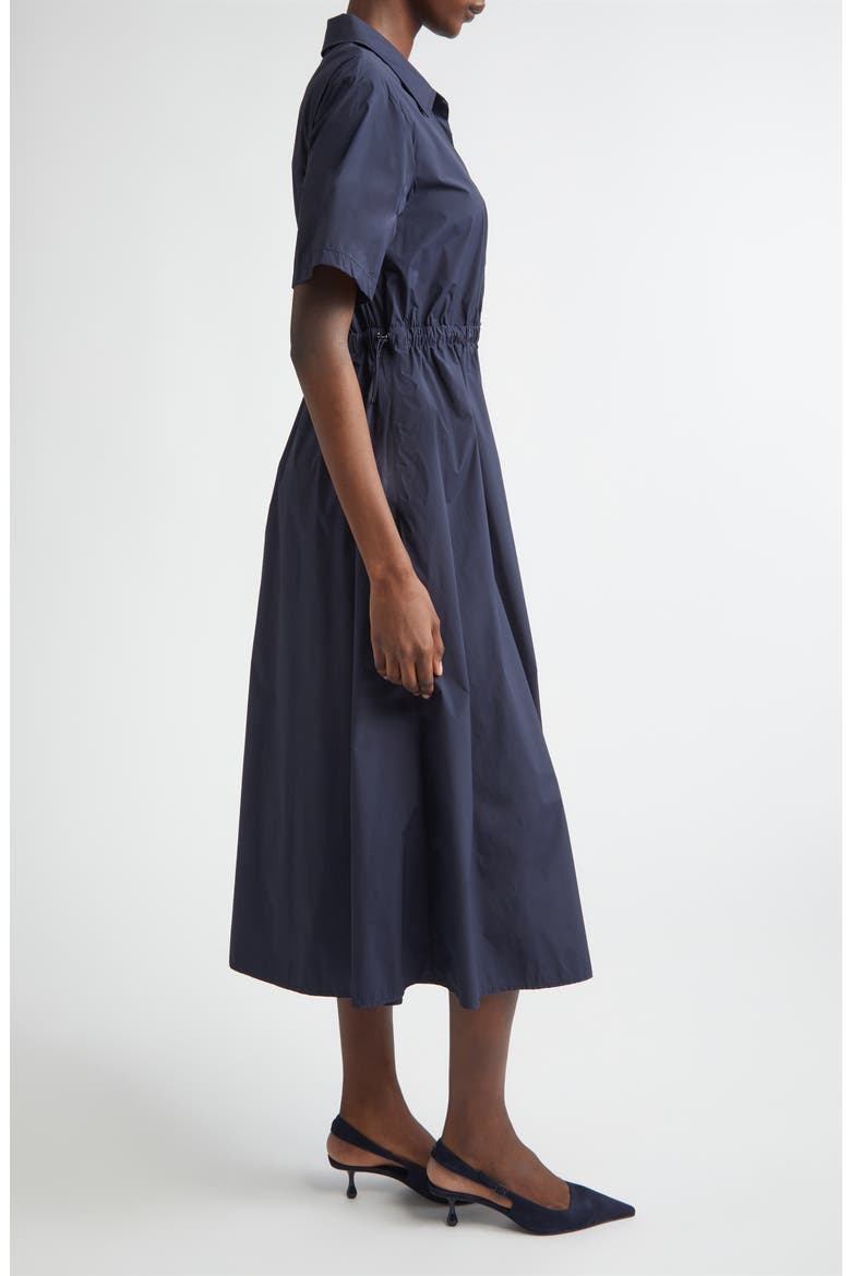 Stretch Nylon Midi Shirtdress, Alternate, color, 9201 NAVY
