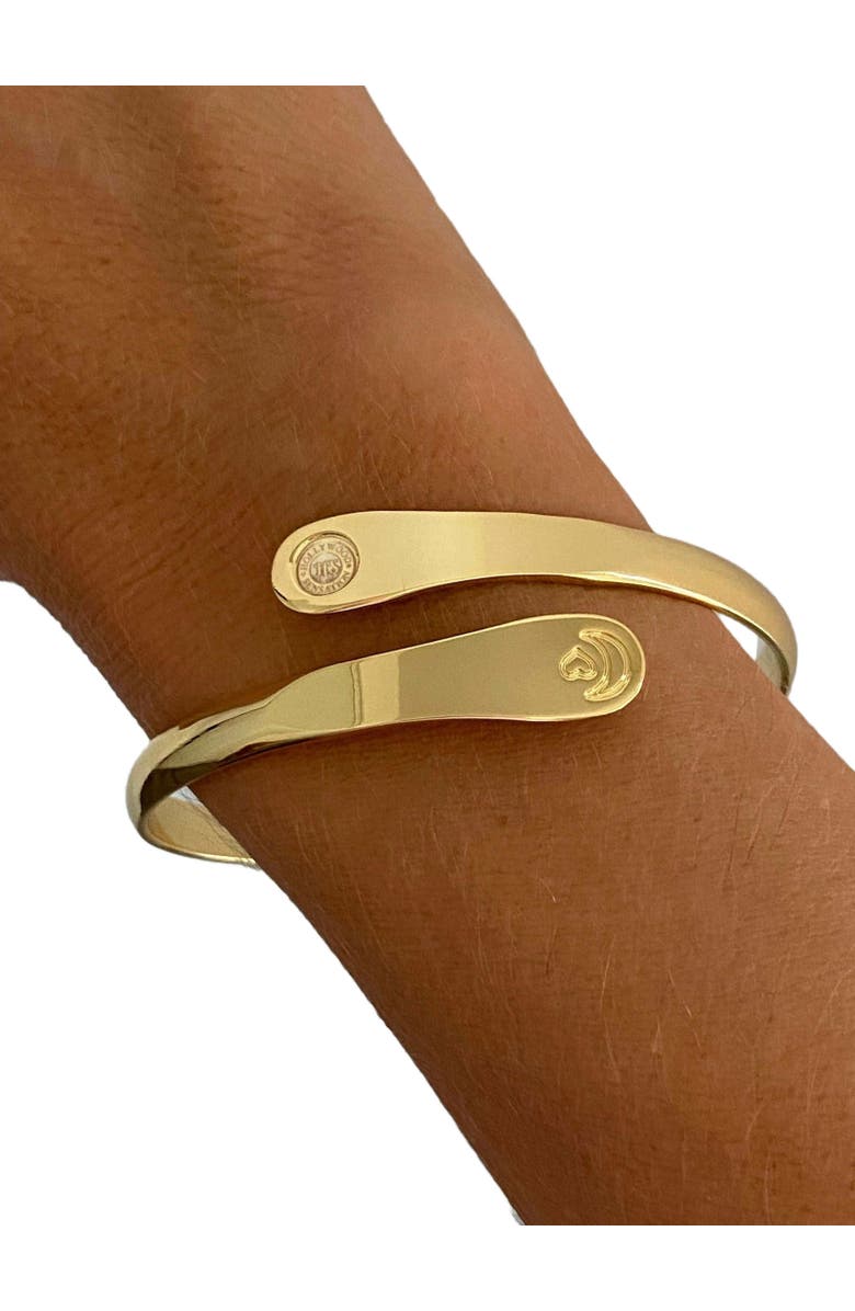 Hollywood Sensation Engraved I love you to the moon and back Bracelet, Alternate, color, Gold