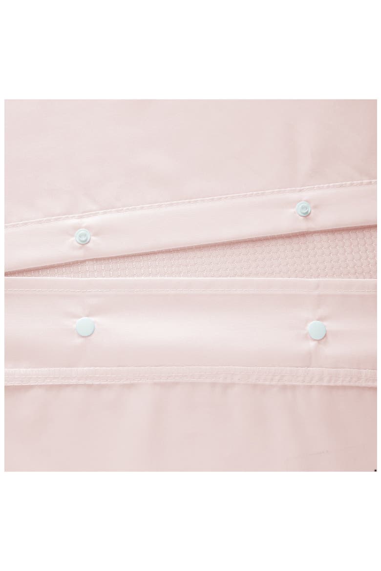 Waffle Weave Shower Curtain, Alternate, color, PINK