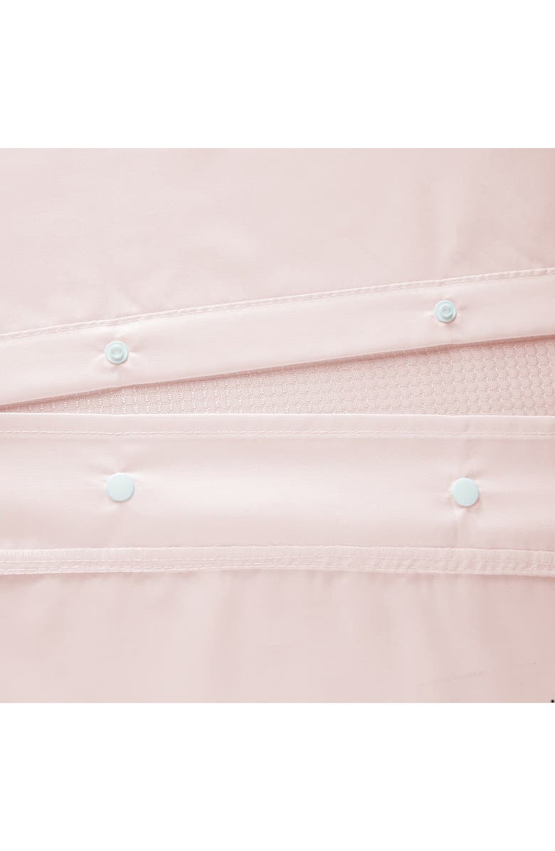 DAINTY HOME Waffle Weave Shower Curtain, Alternate, color, Pink