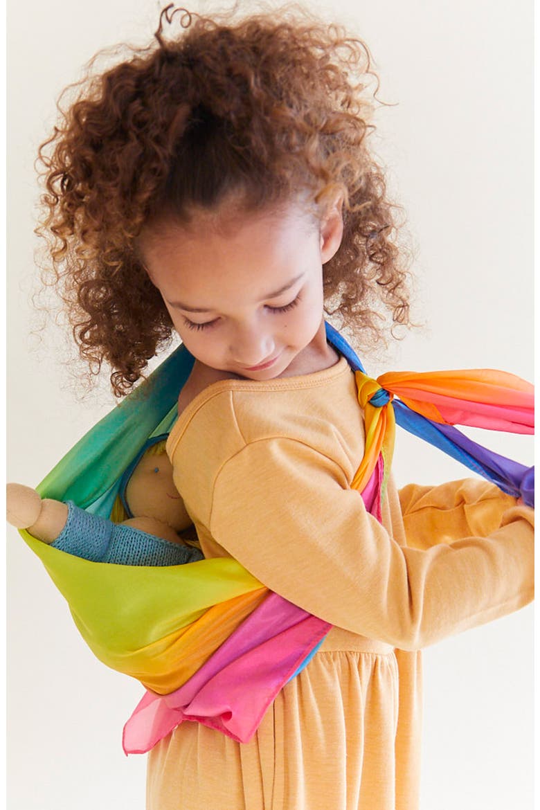 Set of 5 Rainbow Enchanted Playsilks, Alternate, color, ENCHANTED