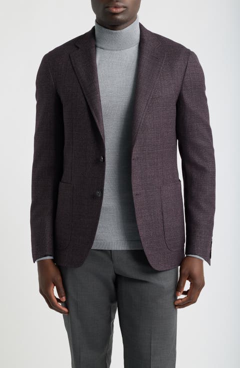 Kei Trim Fit Solid Wool Sport Coat