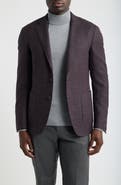 Canali Kei Trim Fit Solid Wool Sport Coat