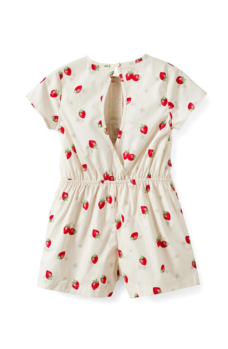 Cotton On Kids Kid's Woven Bow Playsuit, Alternate, color, Dark Vanilla Strawberry