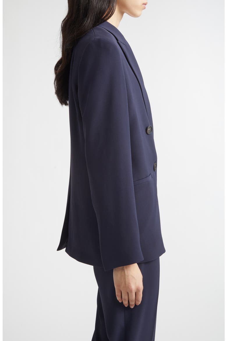 Double Breasted Crepe Blazer, Alternate, color, TWILIGHT NAVY