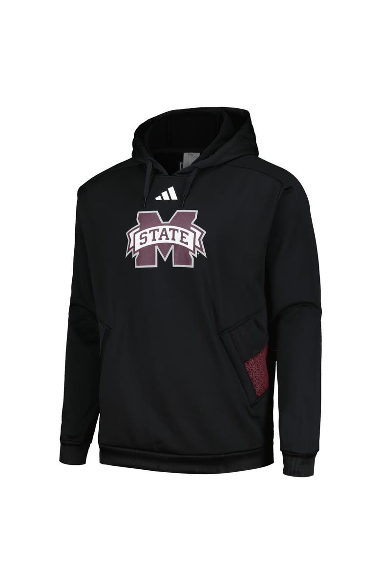 adidas Men's adidas  Black Mississippi State Bulldogs Travel AEROREADY Pullover Hoodie, Alternate, color, 