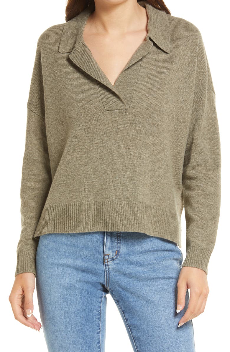 Madewell Davie Polo Sweater, Main, color,