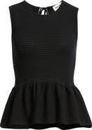 Open Edit Open Stitch Peplum Sweater Tank