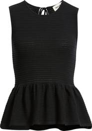 Open Edit Open Stitch Peplum Sweater Tank