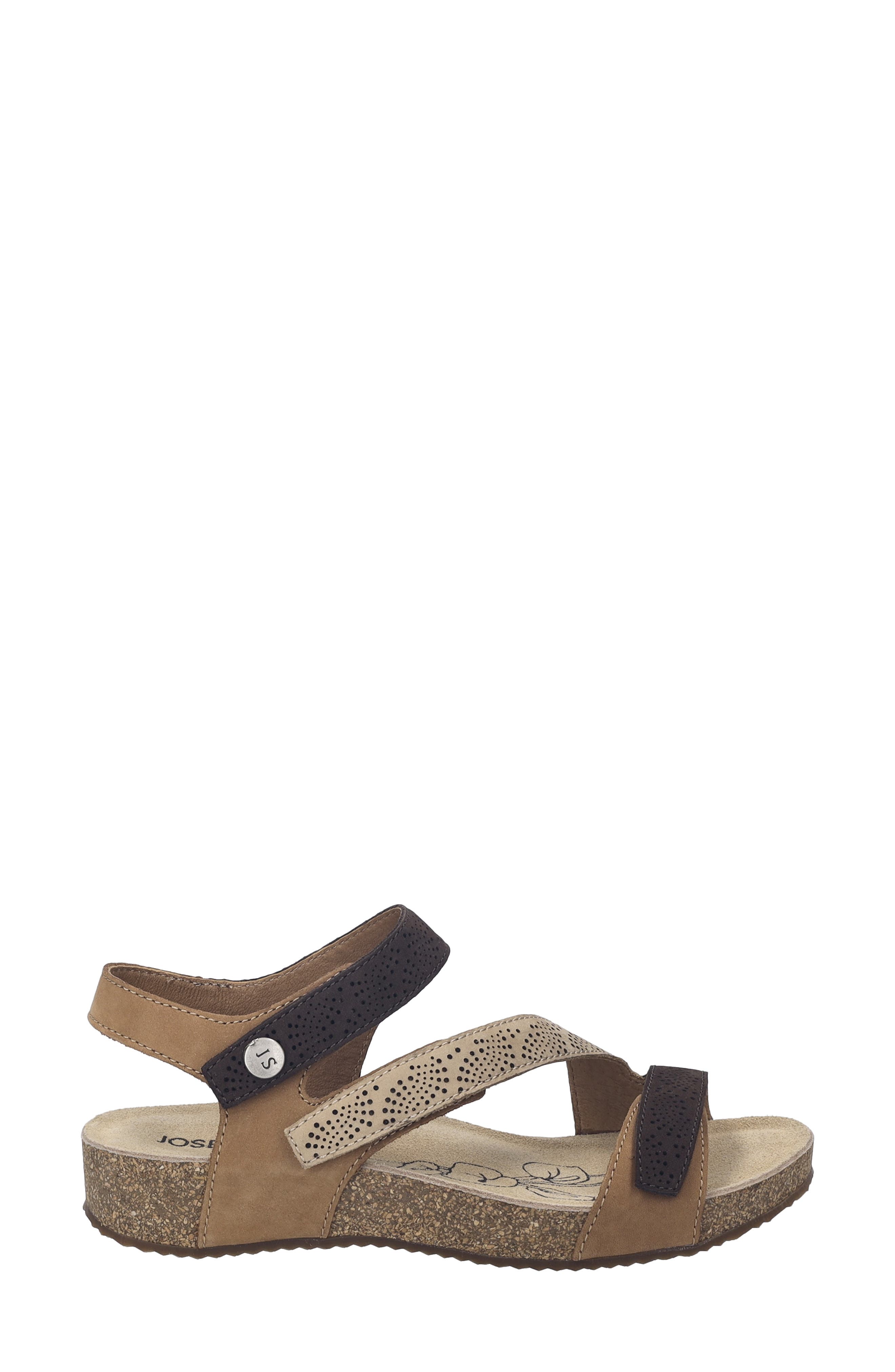 Josef Seibel Tonga 73 Ankle Strap Platform Wedge Sandal, Alternate, color, Nuss Multi