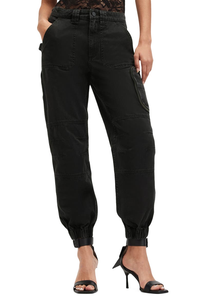 Florence Cargo Joggers, Main, color, WASHED BLACK