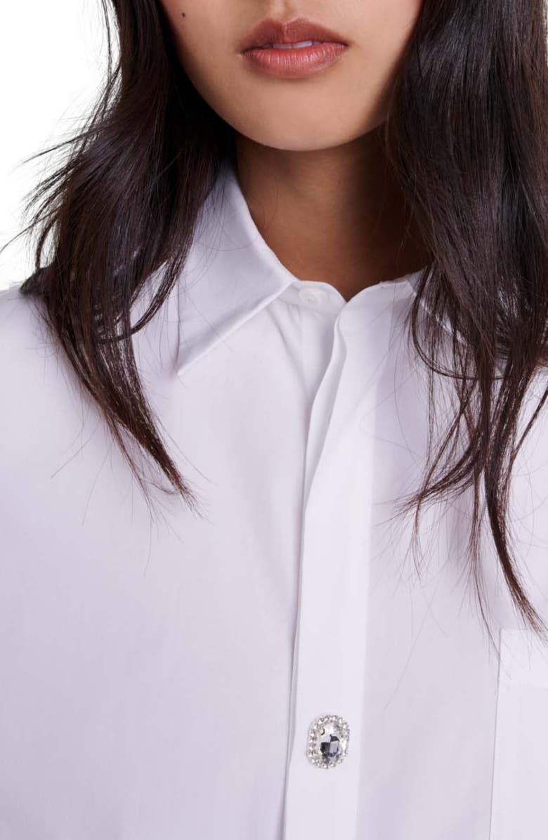 maje Oversized poplin shirt, Alternate, color, 