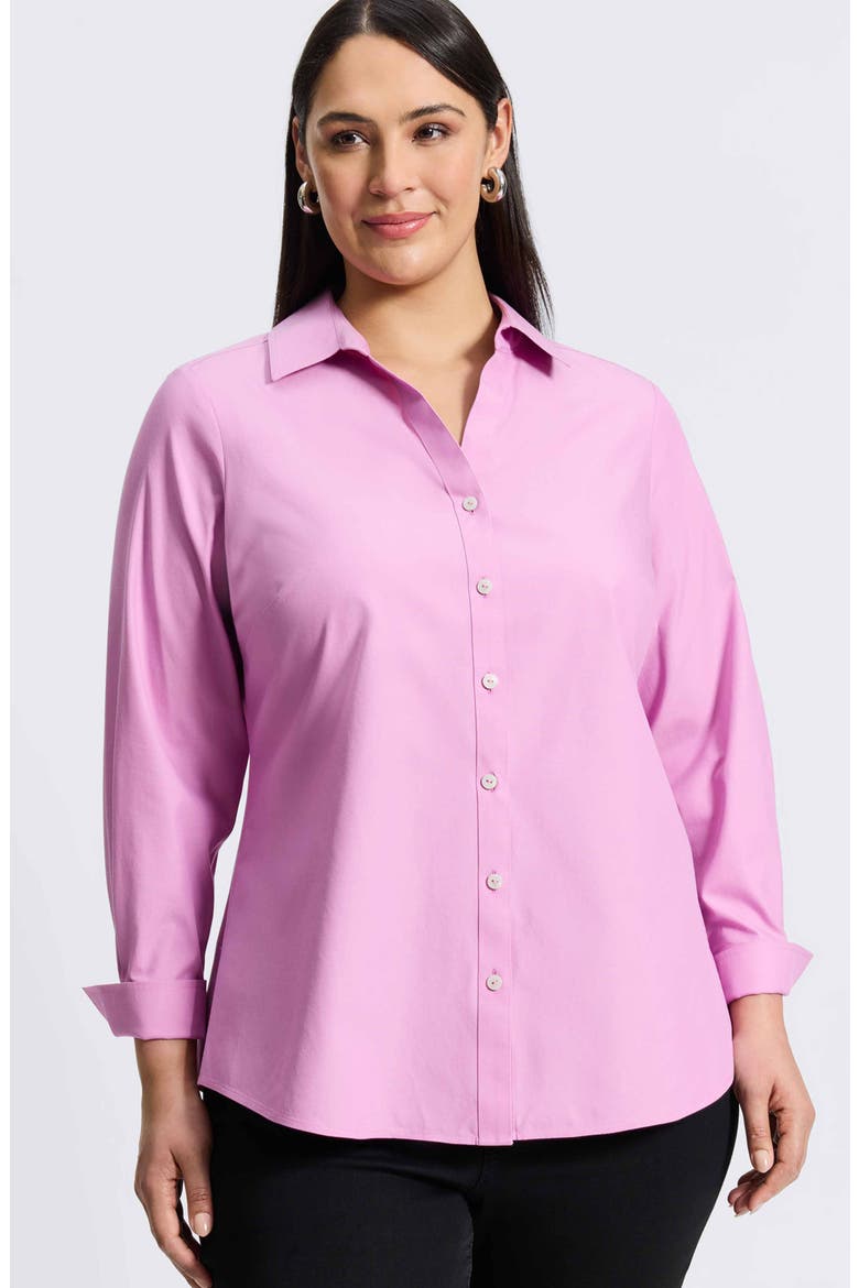Mary Cotton Button-Up Shirt, Alternate, color, ROSE QUARTZ