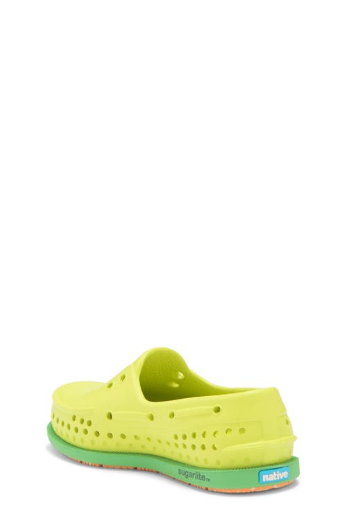 Native Shoes Kids' Howard Sugarlite Slip-on Sneaker In Celery Green/green/papaya
