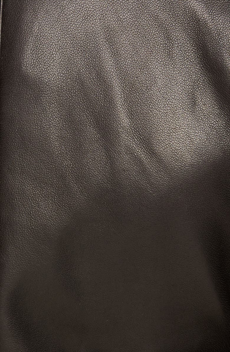 Yigal Azrouël Crop Lambskin Leather Jacket, Alternate, color, 