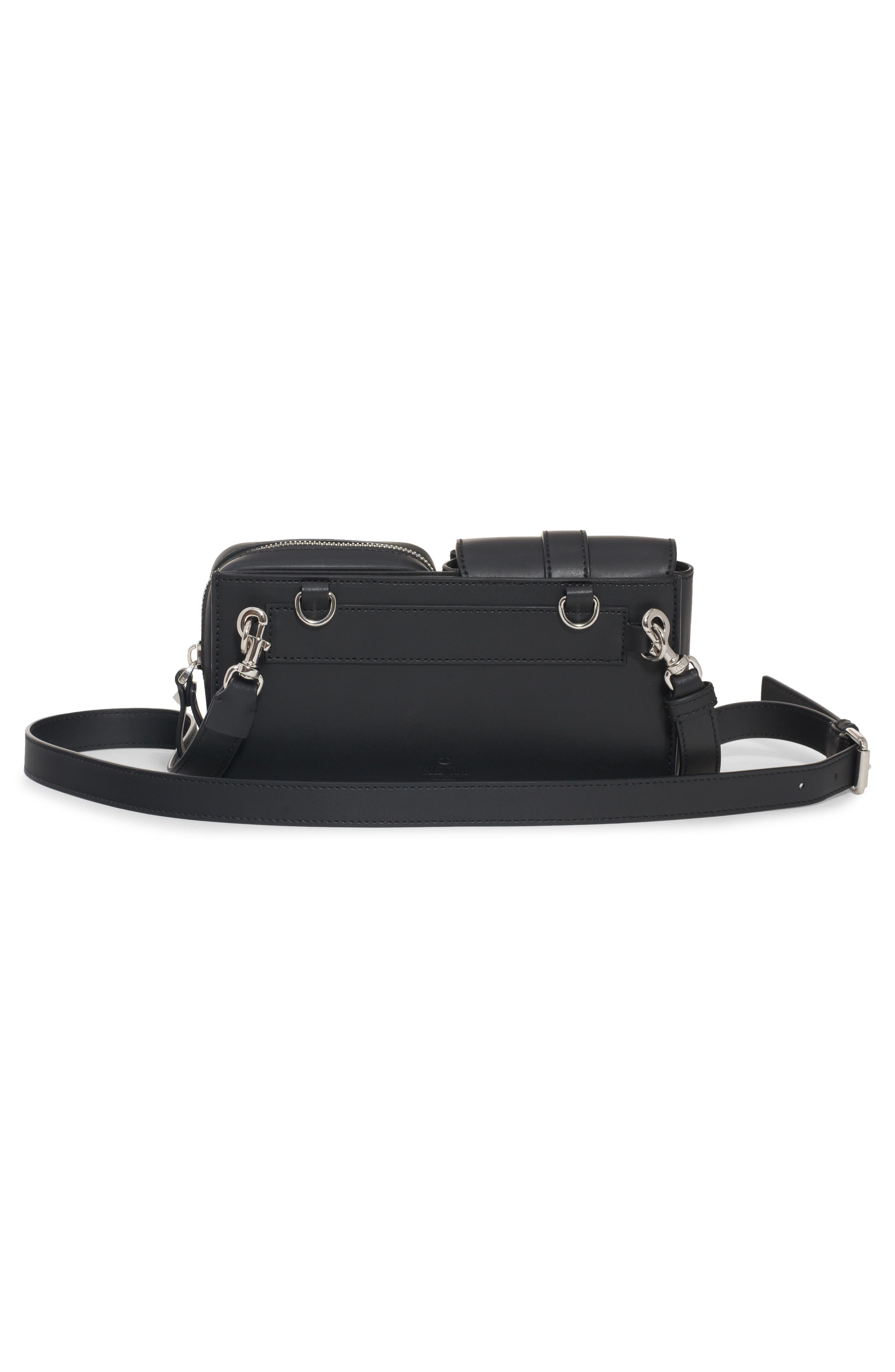 Valentino Garavani VLTN Leather Belt Bag, Alternate, color, 