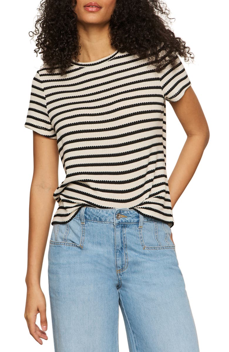Sanctuary Perfect Texture Stripe Tee, Main, color, 