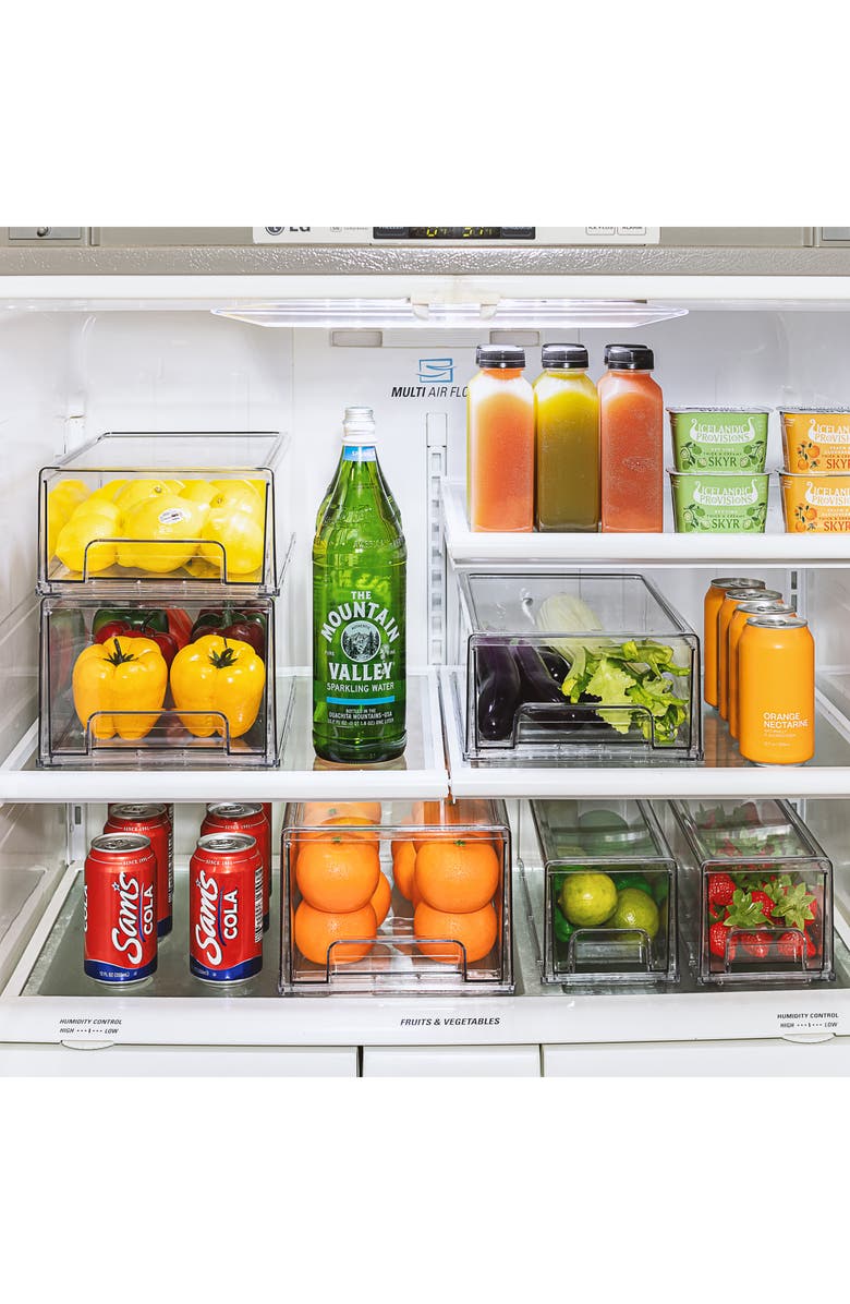 SORBUS Large Set of 2 Fridge Organizer Drawers, Alternate, color, Clear