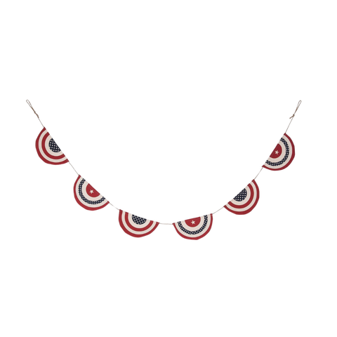 Fabric/Canvas 74.8 in. Patriotic Bunting Banner