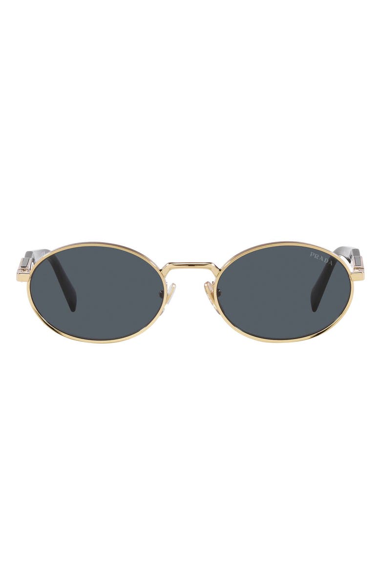Prada 55mm Oval Sunglasses, Main, color, Dark Grey