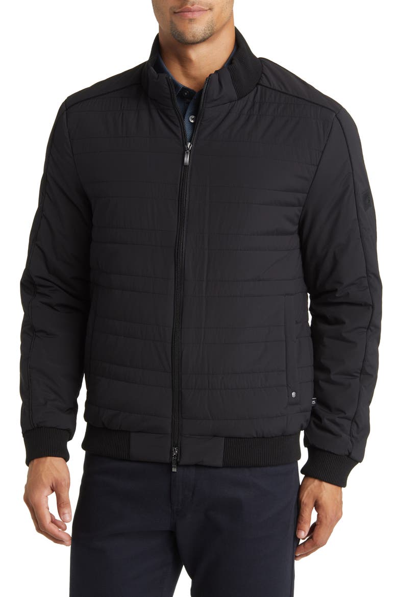 Linmore Quilted Jacket, Alternate, color, BLACK