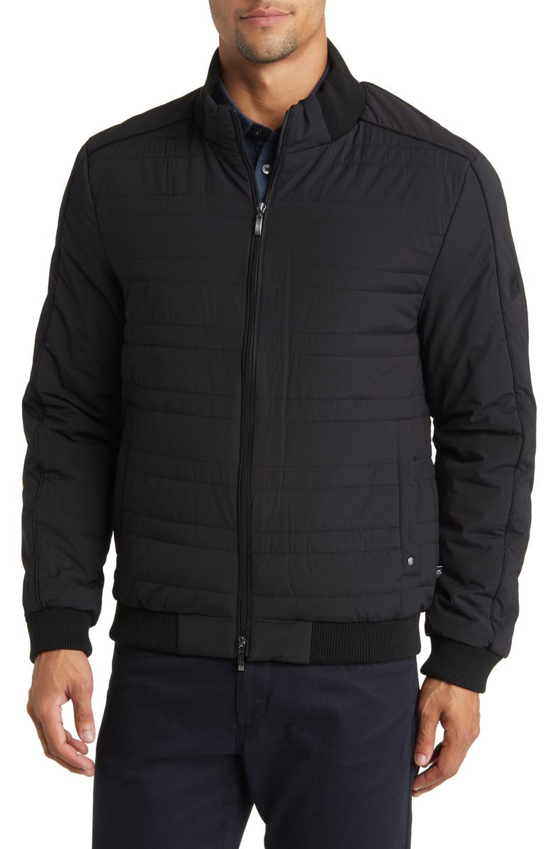 Robert Barakett Linmore Quilted Jacket, Alternate, color, Black