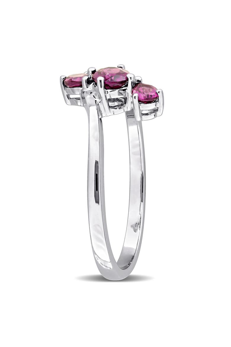 Rhodolite 3-Stone Ring Sterling Silver, Alternate, color, Rhodolite