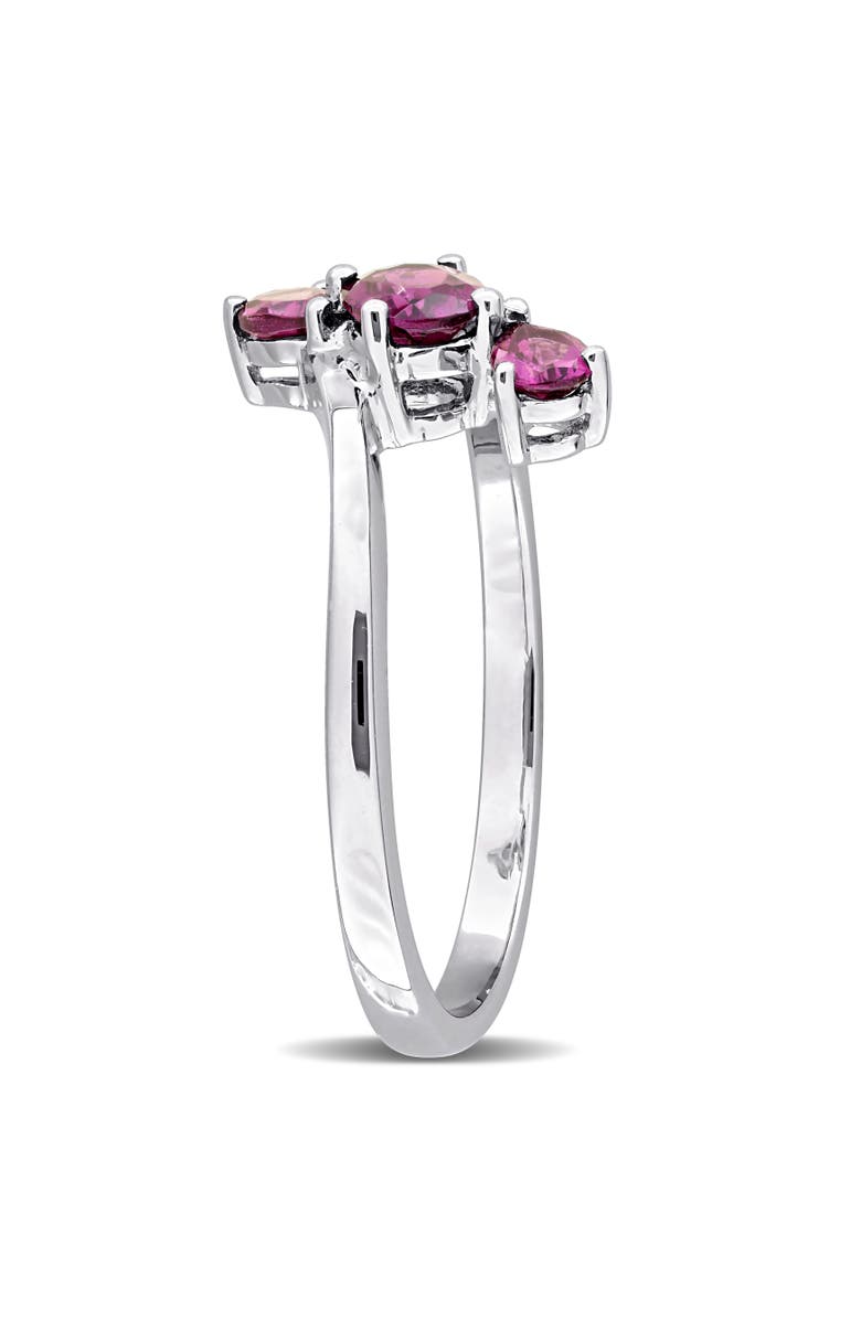 Julianna B. Rhodolite 3-Stone Ring Sterling Silver, Alternate, color, Rhodolite