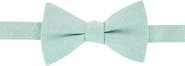 Trafalgar Churchill Chambray Polka Dot Linen Blend Bow Tie