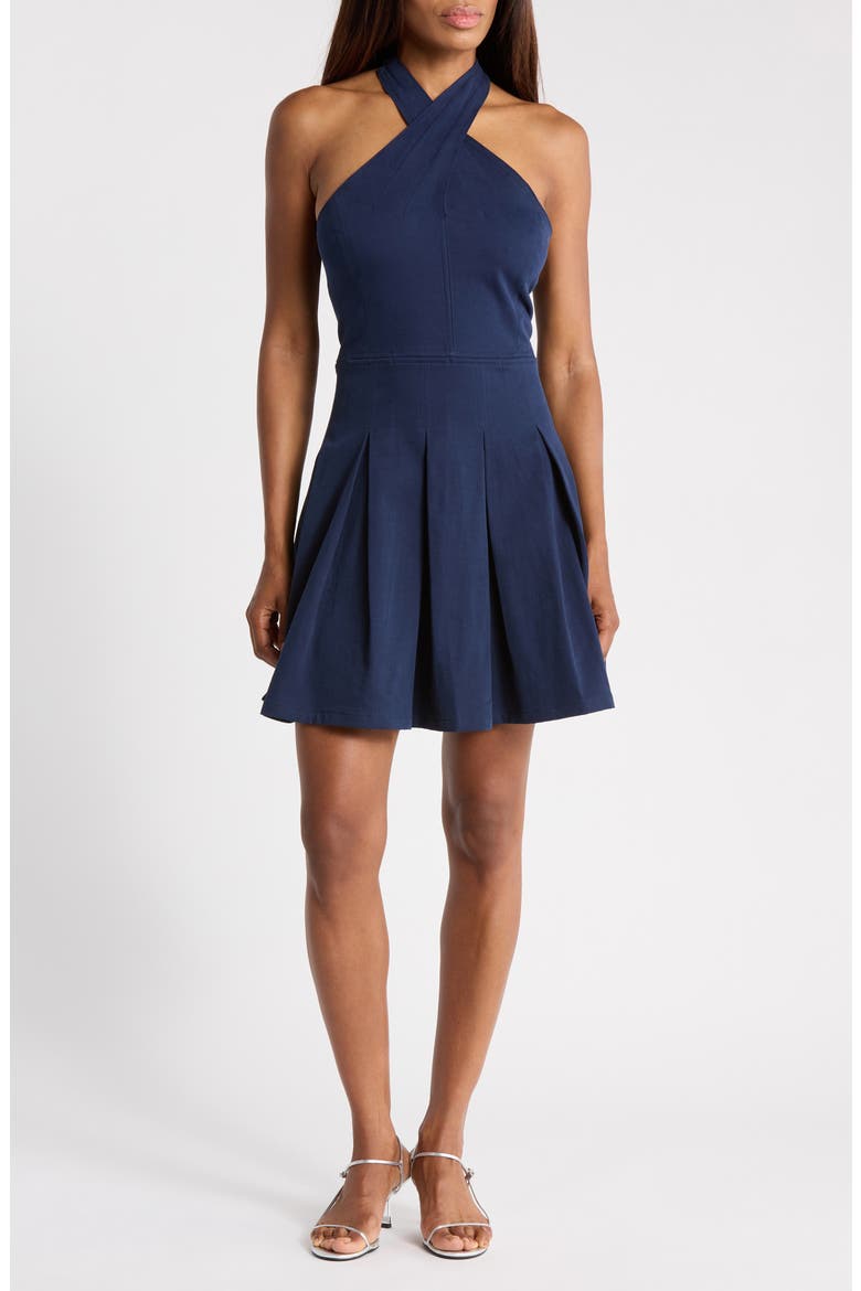 Halter Minidress, Main, color, BRIGHT NAVY