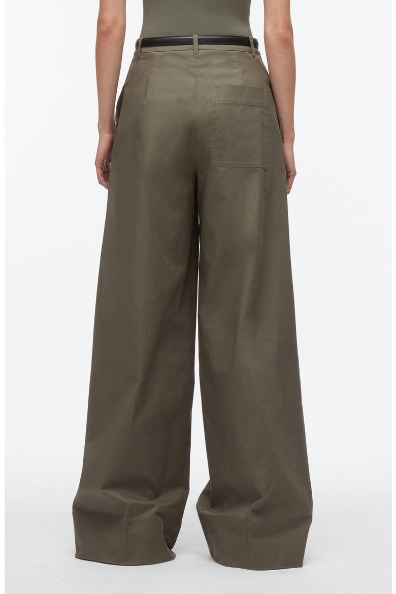 Double Pleated Wide Leg Trousers, Alternate, color, ARMY