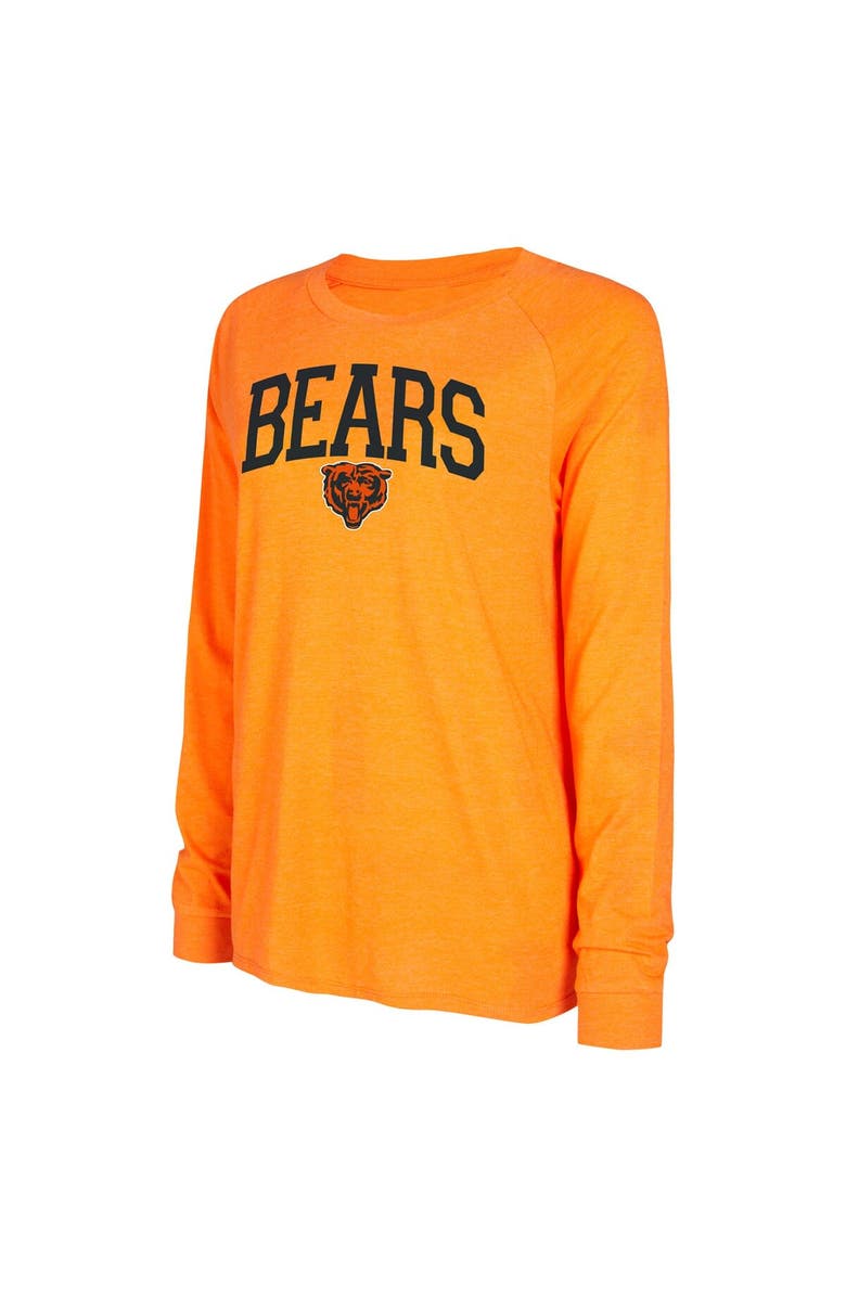 CONCEPTS SPORT Women's Concepts Sport Navy/Orange Chicago Bears Raglan Long Sleeve T-Shirt & Shorts Lounge Set, Alternate, color, 