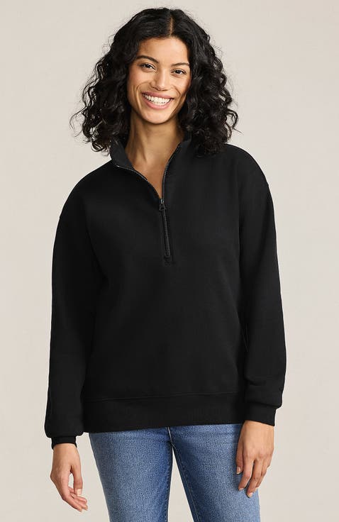 Serious Sweats Relaxed Quarter Zip Pullover Sweatshirt