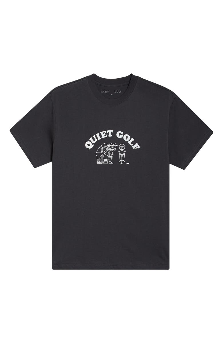 Quiet Golf Graphic Cotton T-Shirt, Alternate, color, Black