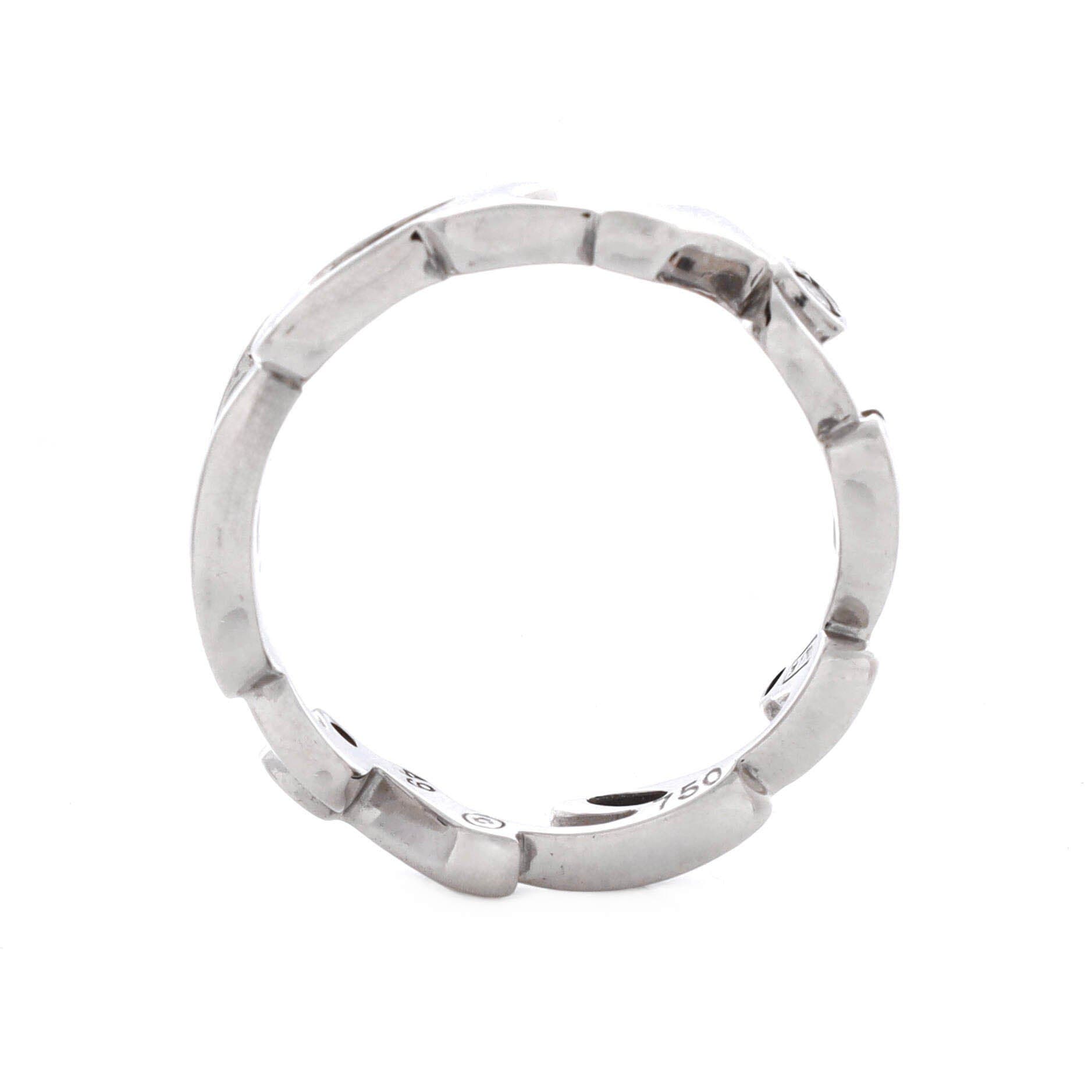 Signature 3 Diamonds Ring 18K White Gold with Diamonds, Alternate, color, Metallic Gold