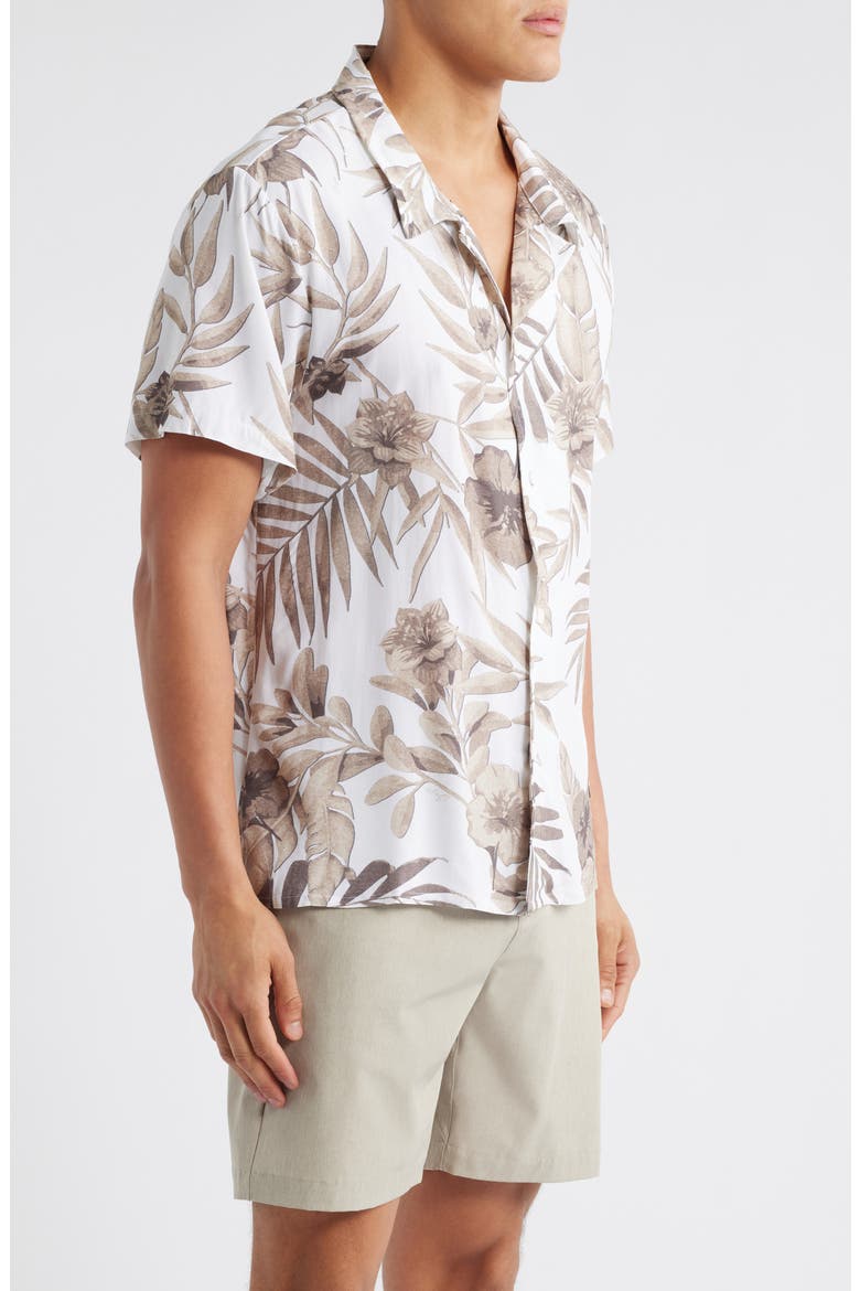 Beach Camp Shirt, Alternate, color, NATURAL/ WHITE