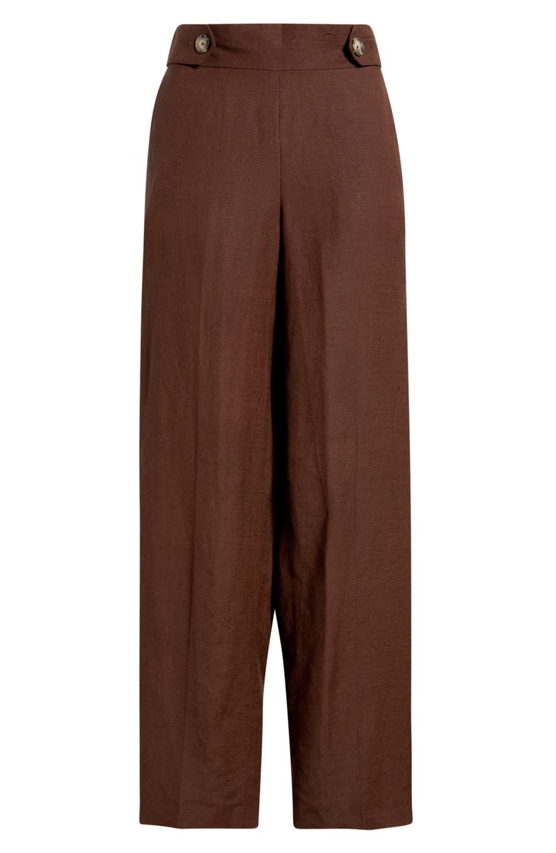 Anne Klein Pull-On Crop Wide Leg Pants, Alternate, color, Dark Chocolate