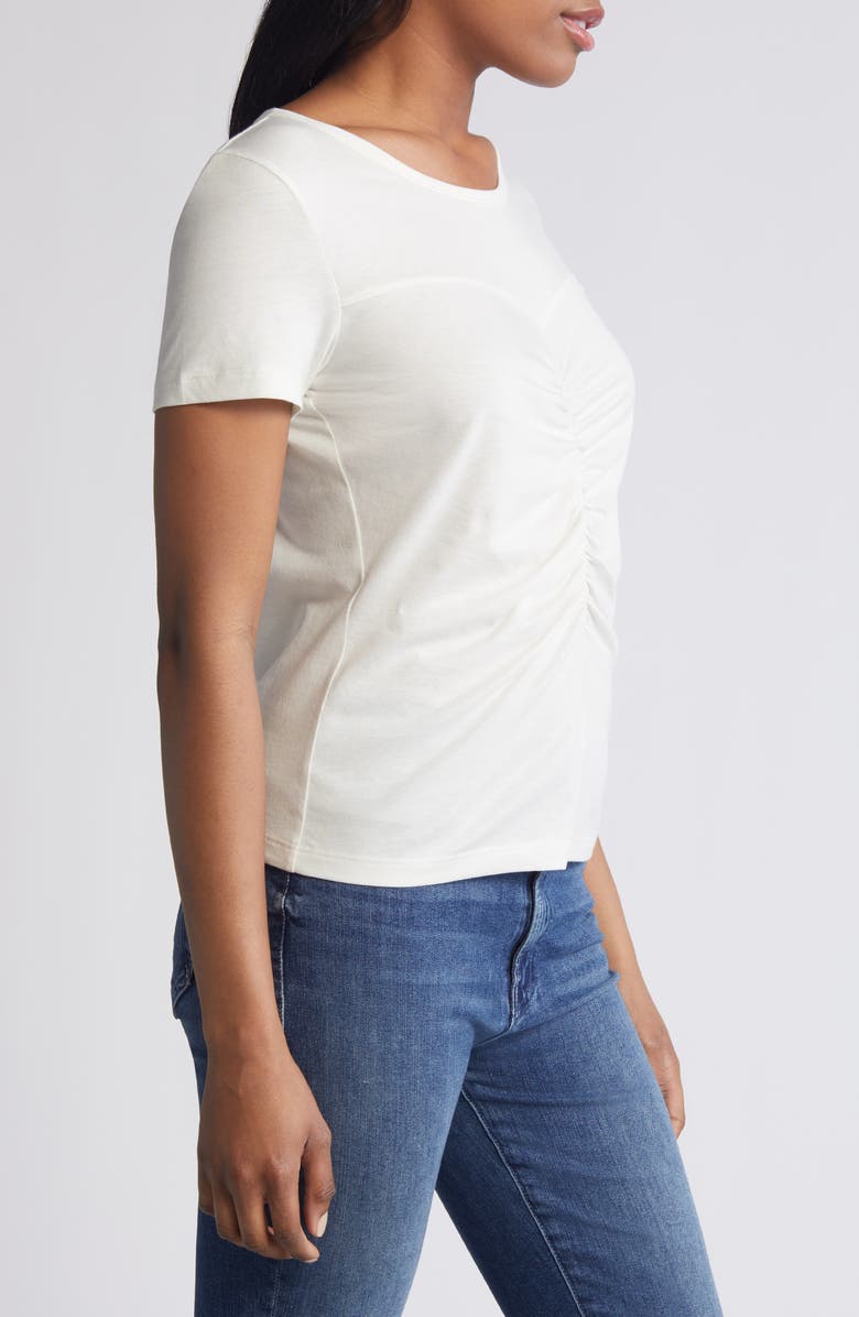 Nation LTD Alina Ruched T-Shirt, Alternate, color, White