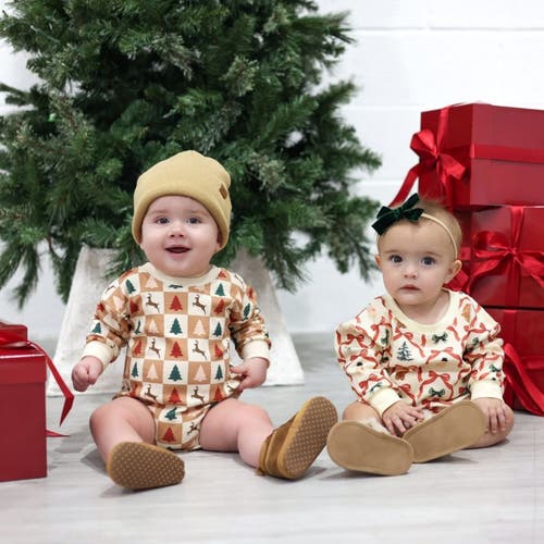 Sweet Wink Christmas Cutie Long Sleeve Romper In Neutral