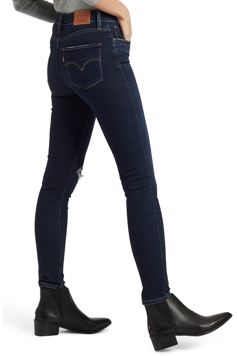 Levi's® 721™ Ripped High Waist Skinny Jeans, Alternate, color, LONDON HAZE