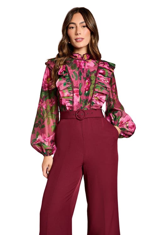 Coast Organza Blouse Jumpsuit In Red