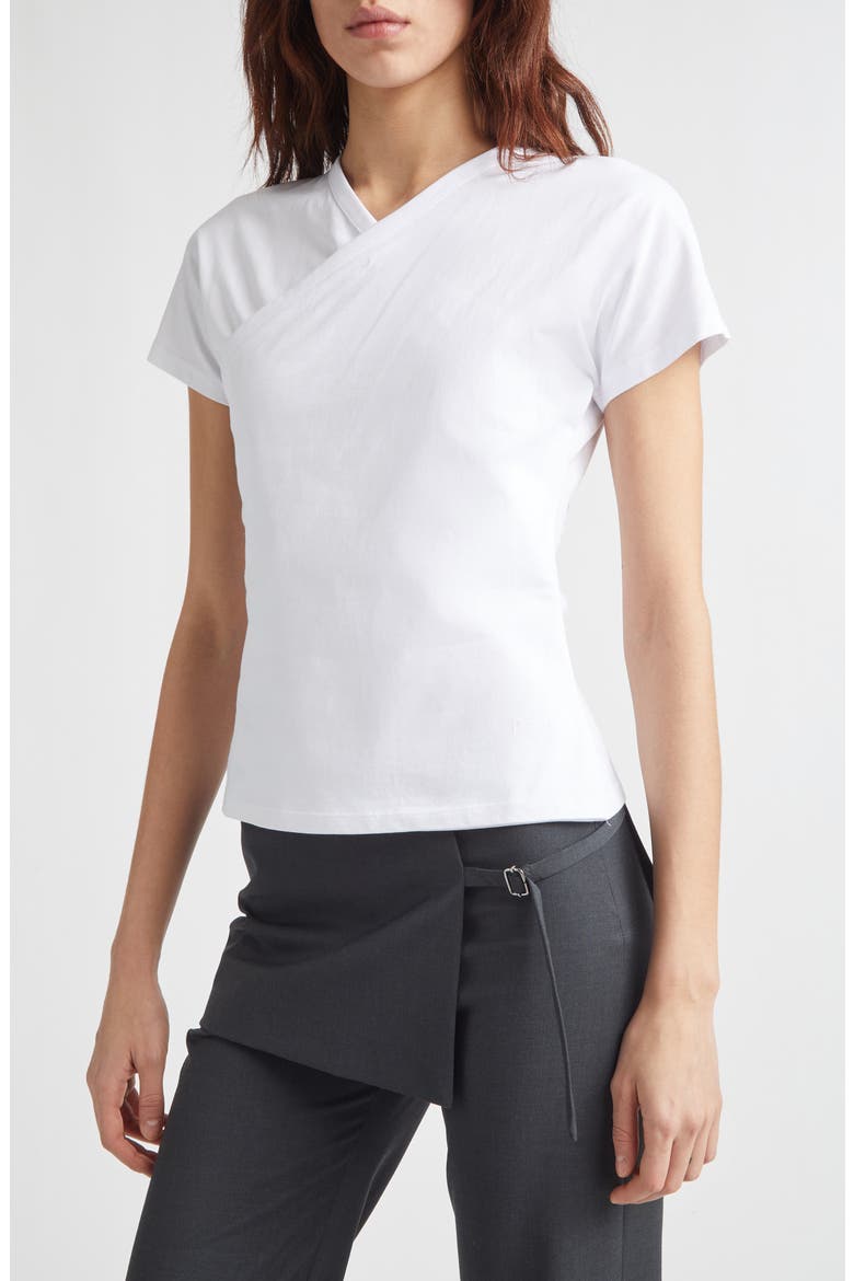 Olimpia Side Snap Cotton Top, Alternate, color, WHITE