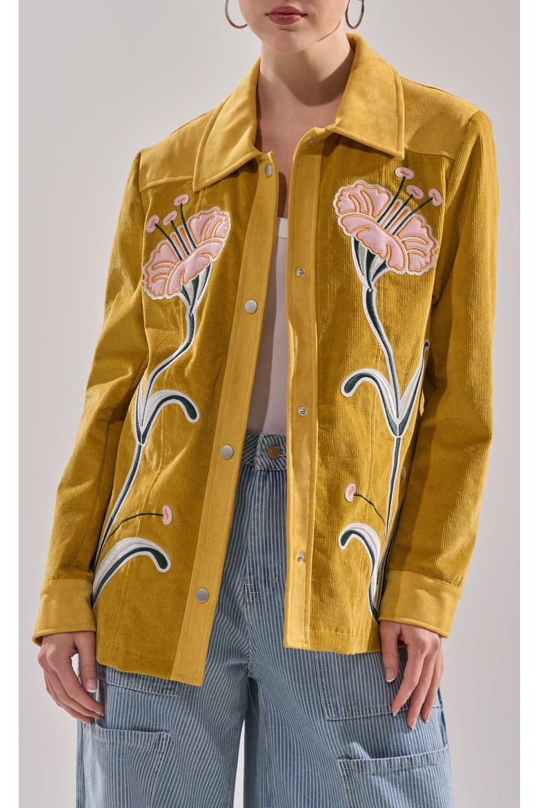 Geraldine Corduroy Jacket, Main, color, MUSTARD