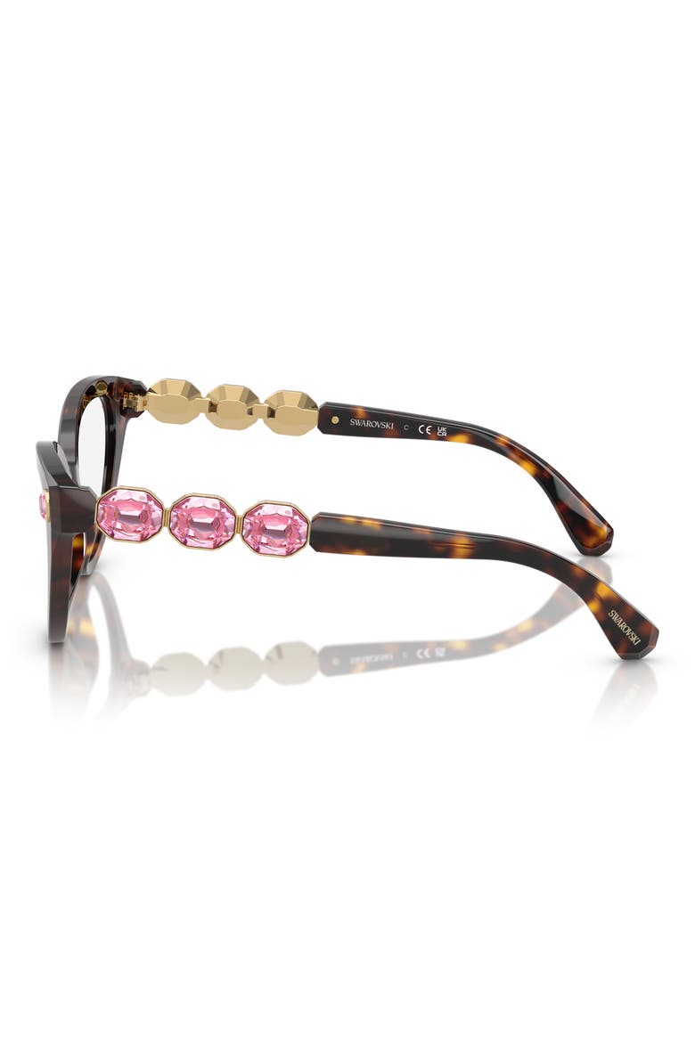 53mm Cat Eye Optical Glasses, Alternate, color, HAVANA