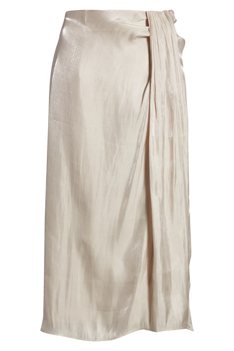 Metallic Skirt, Alternate, color, BEIGE