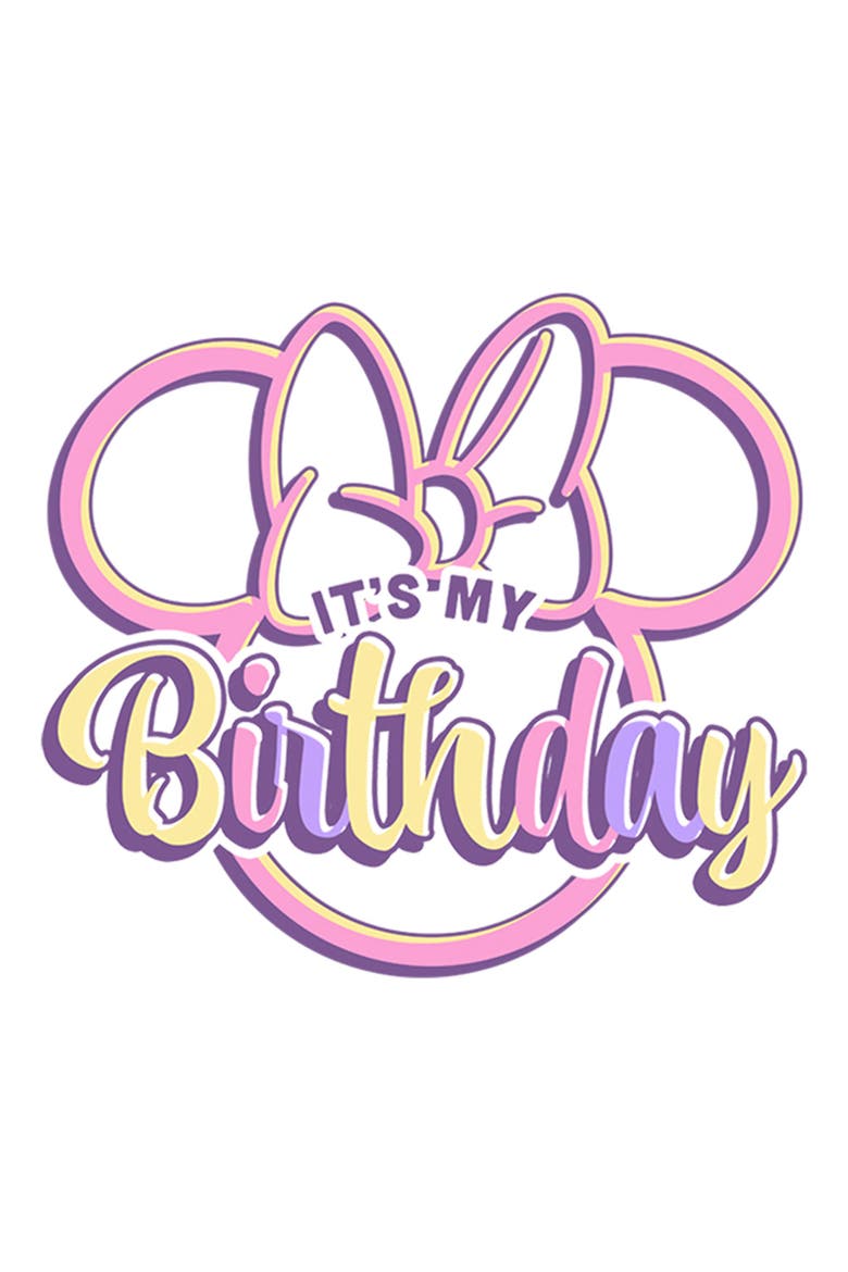 Girl's Minnie Mouse It Is My Birthday  Graphic T-Shirt, Alternate, color, White