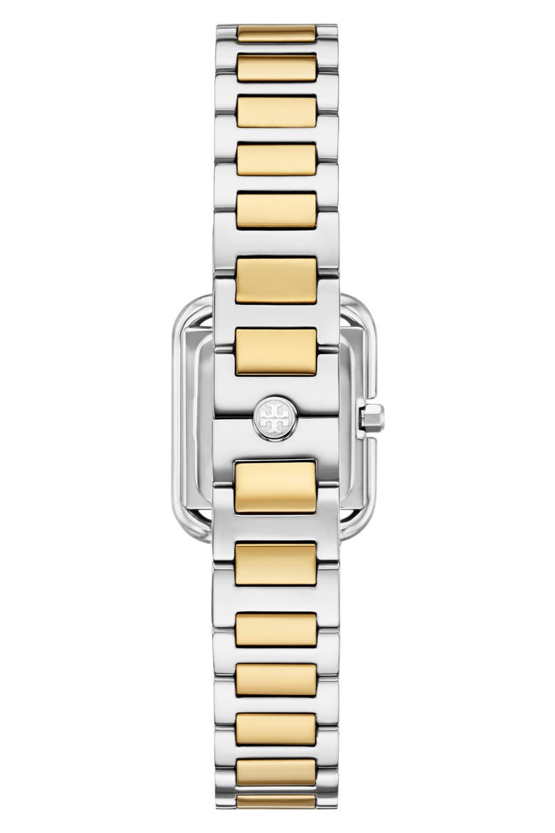 The Small Kira Square Bracelet Watch, 18mm x 18mm, Alternate, color, TWO TONE