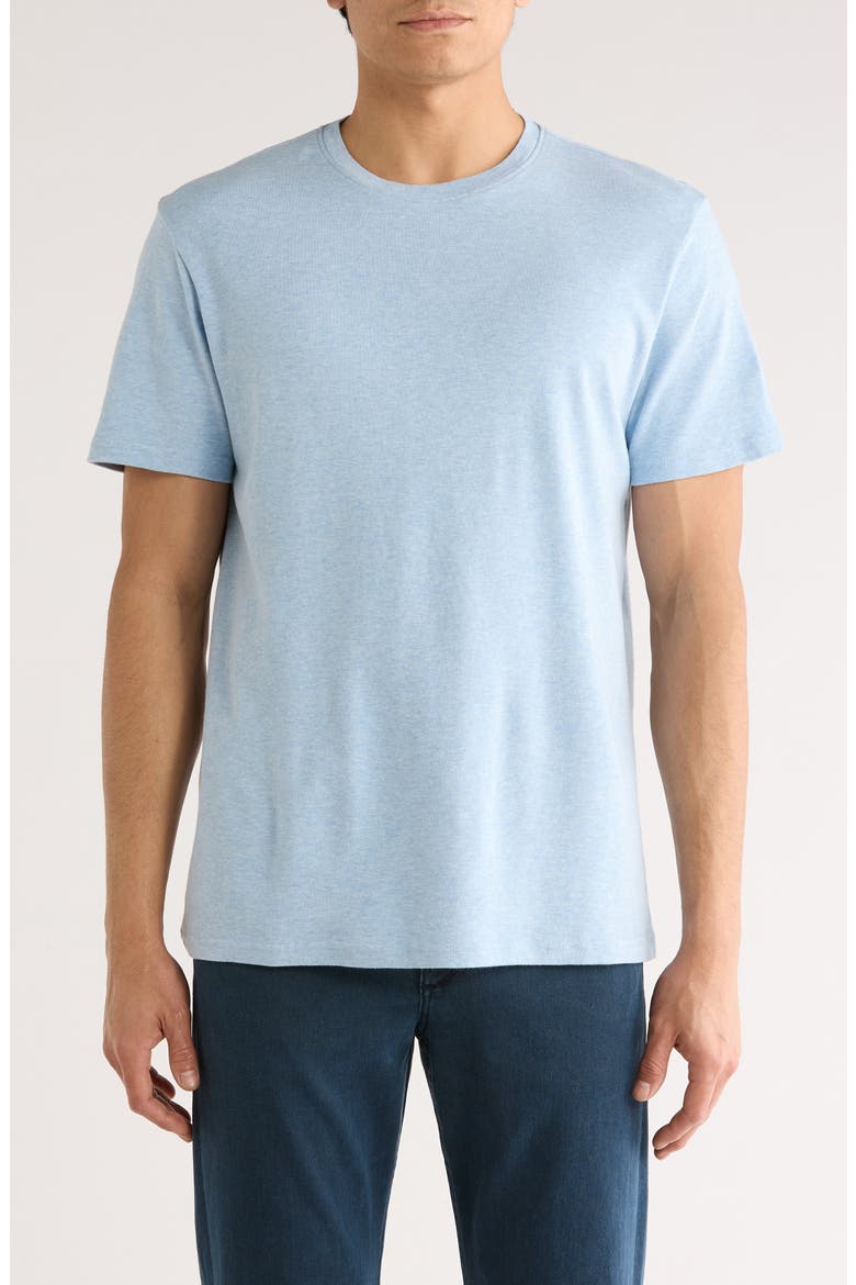 Interlock T-Shirt, Main, color, BLUE SKYWAY HEATHER