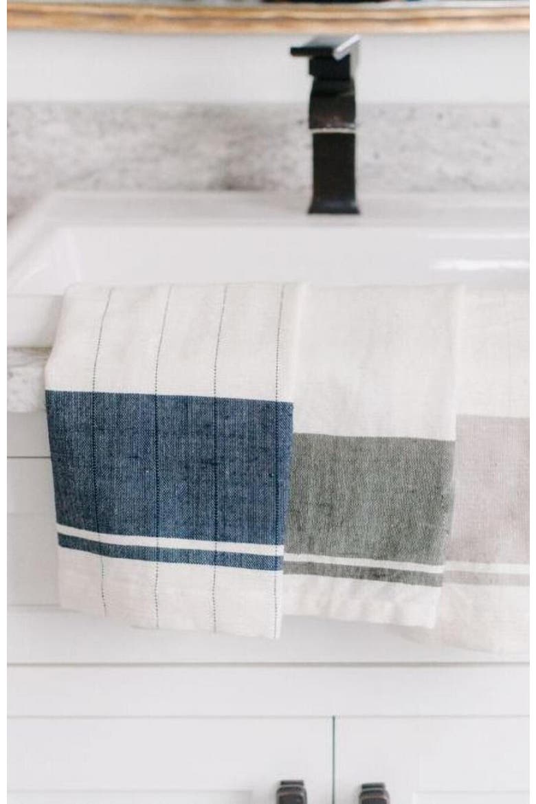 Chelsea Cotton Tea Towel - Set of 2, Alternate, color, Navy